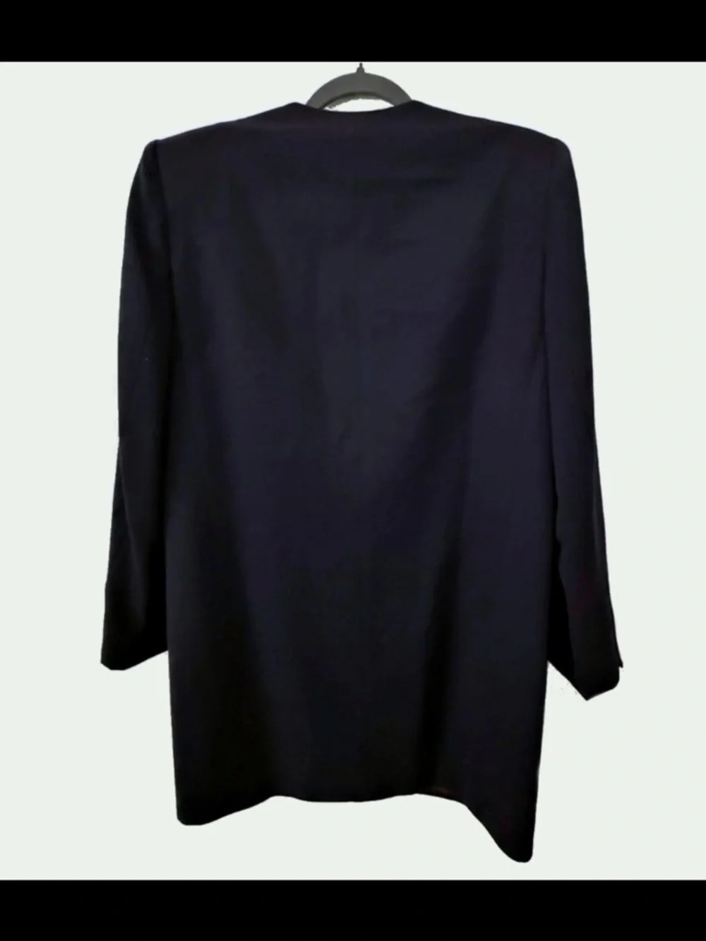 Vintage Christian Dior The Suit Collarless Blazer Jacket 100% Wool Sz 10